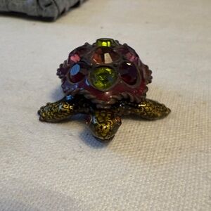 Jay Strongwater Colorful Jeweled Turtle Figurine